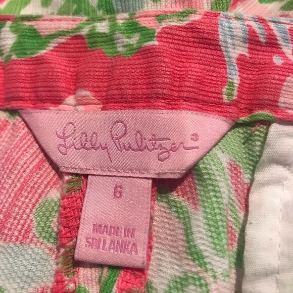 Lilly Pulitzer Adie Short Women's Size 6 Flamingo Pink Southern Charm - Picture 11 of 14